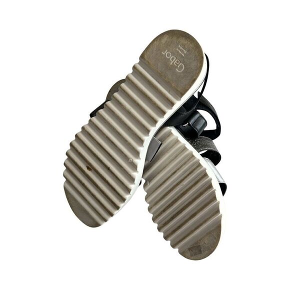 GABOR CROSSOVER VELCRO WEDGE SANDALS. - Picture 9 of 11